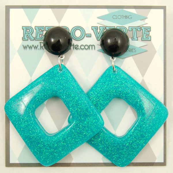 Seafoam Diamond Dangle Earrings Cats Like Us