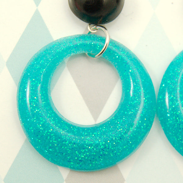 Seafoam Drop Hoop Earrings Cats Like Us