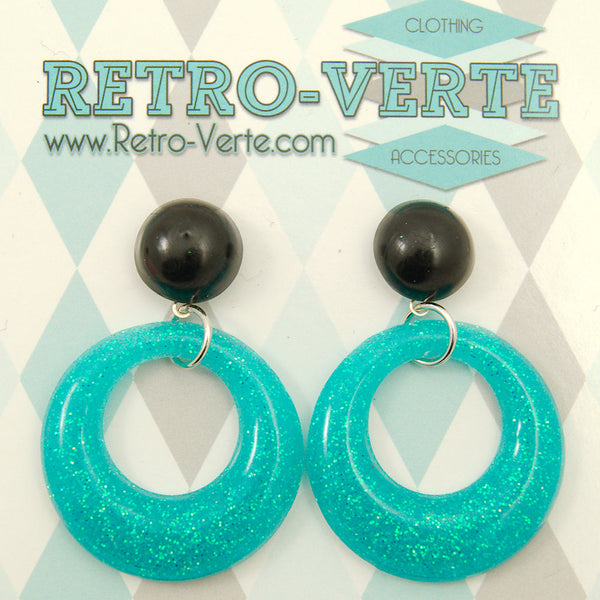 Seafoam Drop Hoop Earrings Cats Like Us