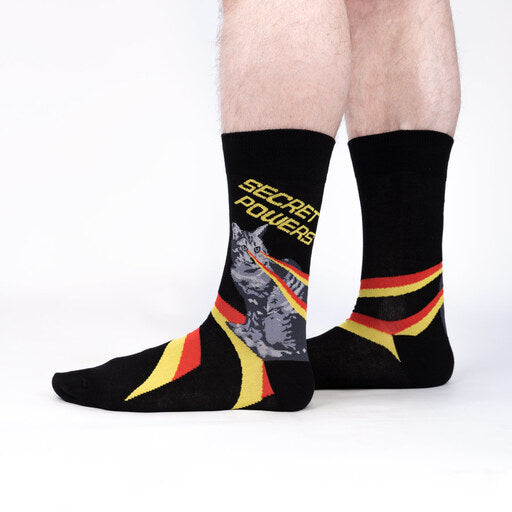 Secret Powers Cat Crew Socks Cats Like Us