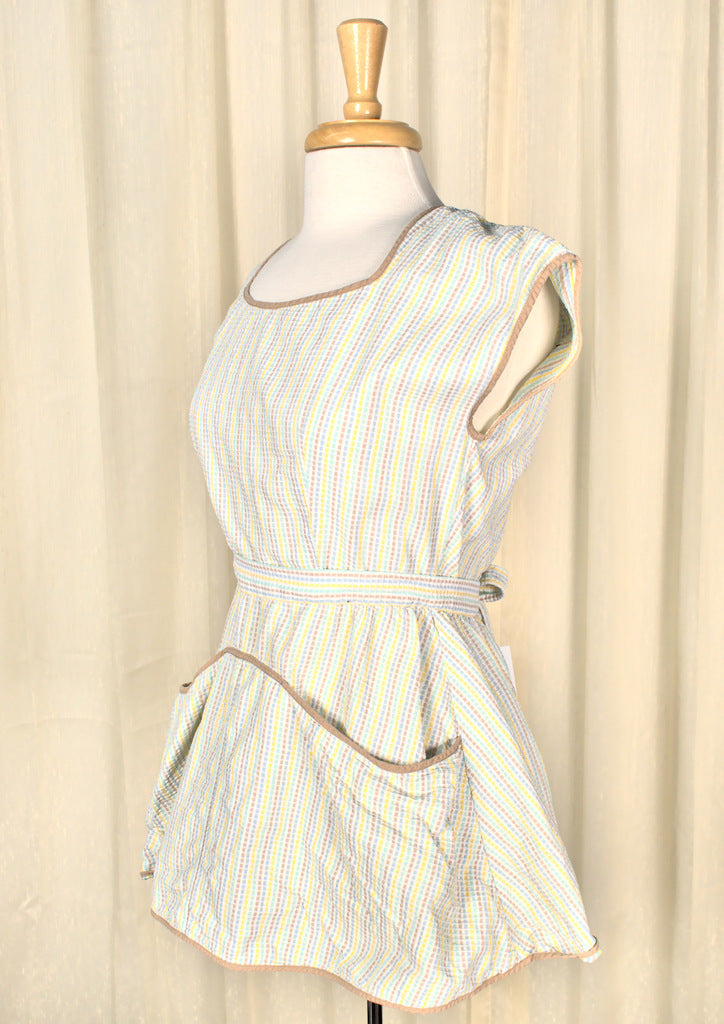 Seersucker Vintage Full Apron Smock – Cats Like Us