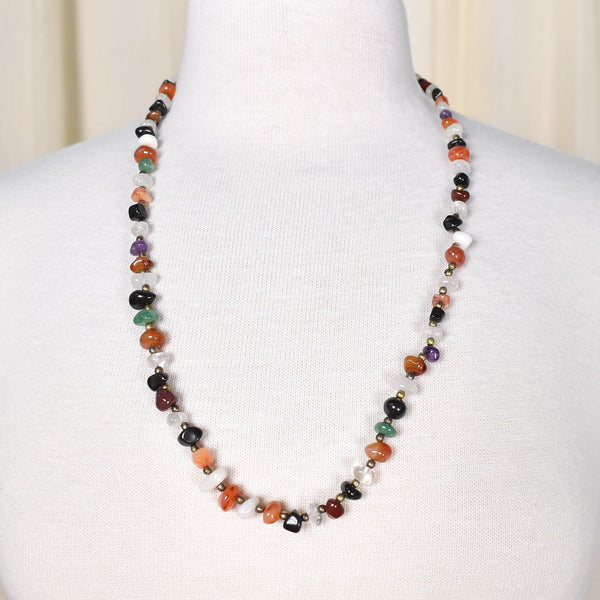 Semi Precious Stone Necklace Cats Like Us