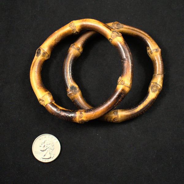 Set of 2 Dark Bamboo Bangles Cats Like Us