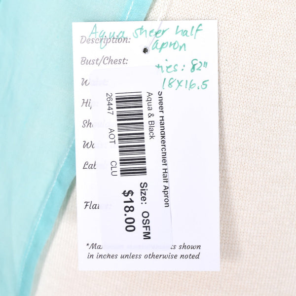 Sheer Handkerchief Half Apron Cats Like Us