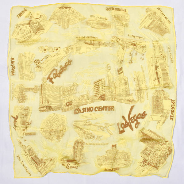 Sheer Las Vegas Vintage Souvenir Scarf Cats Like Us