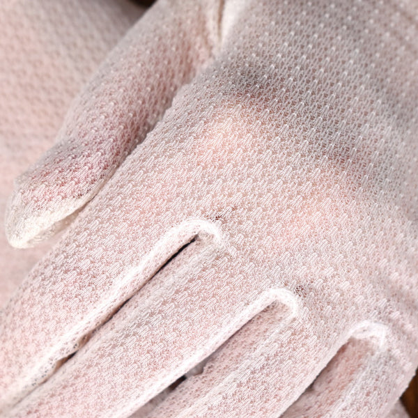 Sheer Off White Ruffle Vintage Gloves Cats Like Us