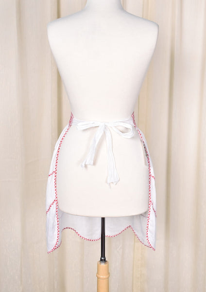 Sheer Red Gingham Half Apron Cats Like Us
