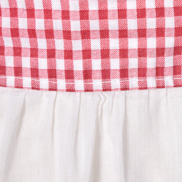 Sheer Red Gingham Half Apron Cats Like Us