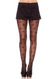 Leg Avenue Sheer Vintage Bow Pantyhose