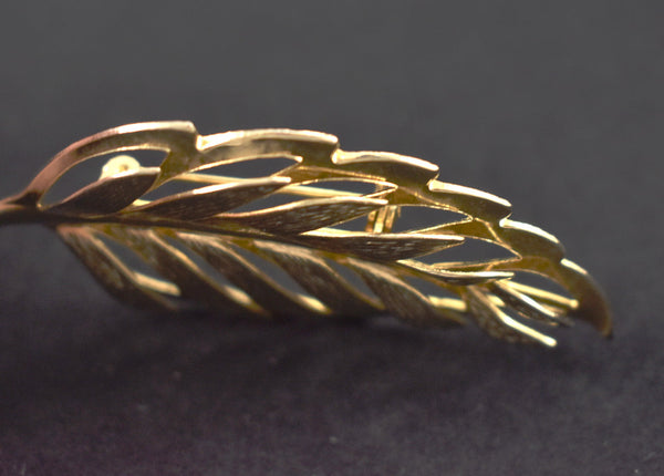 Shiny Gold Leaf Brooch Cats Like Us
