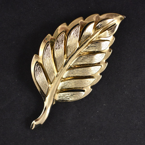 Shiny Gold Leaf Brooch Cats Like Us