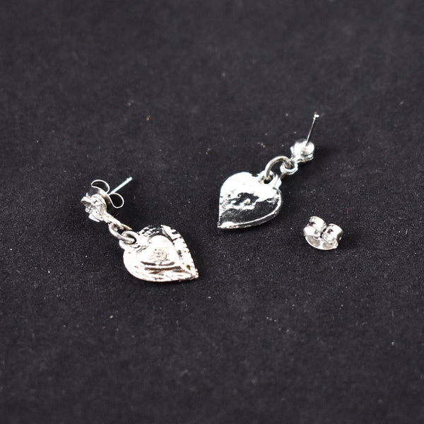 Shiny Heart Rhinestone Earrings Cats Like Us