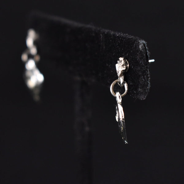 Shiny Heart Rhinestone Earrings Cats Like Us