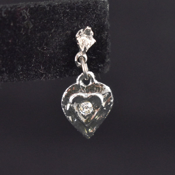 Shiny Heart Rhinestone Earrings Cats Like Us