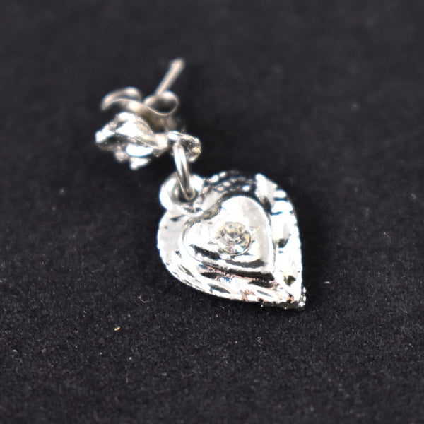 Shiny Heart Rhinestone Earrings Cats Like Us