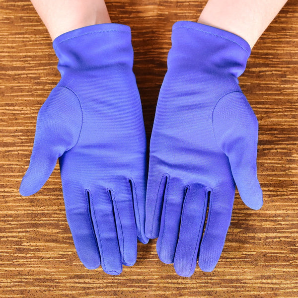 Short Bright Blue Vintage Gloves Cats Like Us