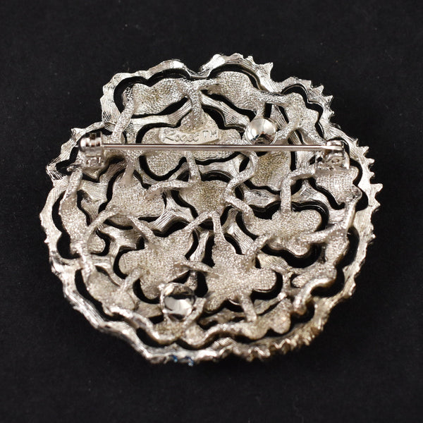 Silver Abstract Flower Roget Brooch Cats Like Us