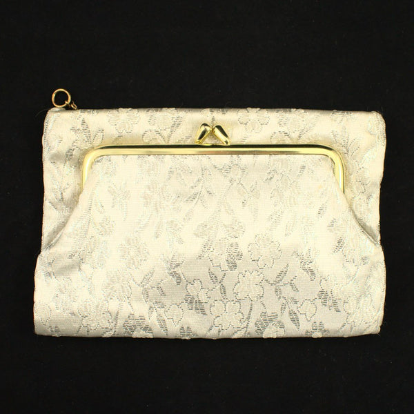 Silver Brocade Change Purse Cats Like Us