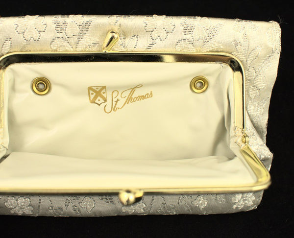 Silver Brocade Change Purse Cats Like Us