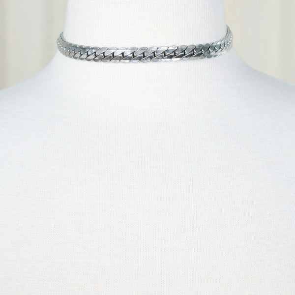 Silver Chain Choker Necklace Cats Like Us