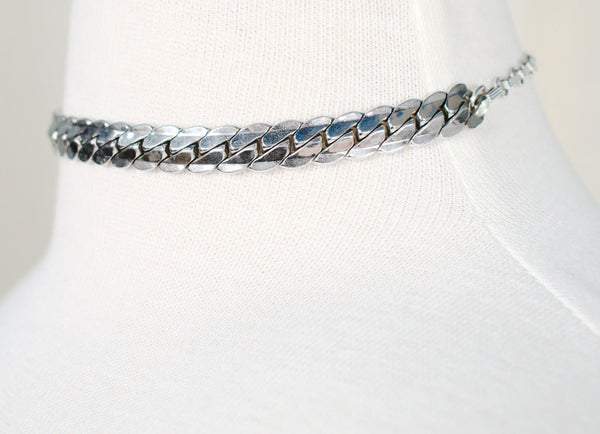 Silver Chain Choker Necklace Cats Like Us