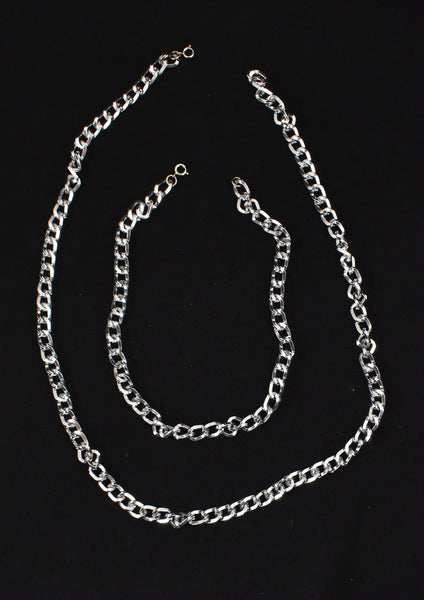 Silver Double Necklace Set Cats Like Us