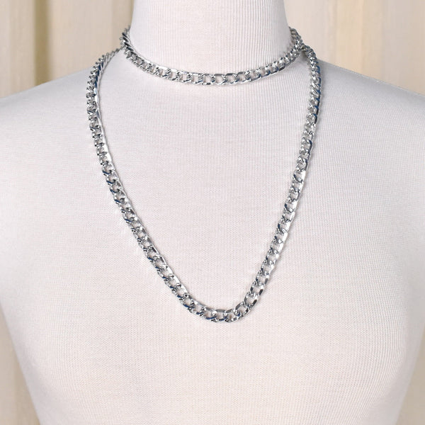 Silver Double Necklace Set Cats Like Us