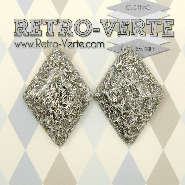 Silver Holo Diamond Earrings Cats Like Us