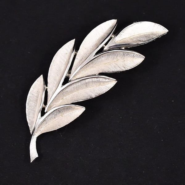Silver Leaf Brooch Cats Like Us