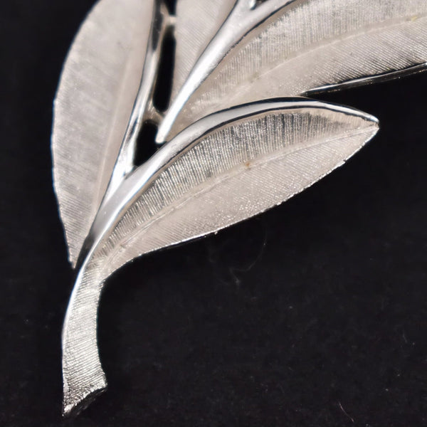 Silver Leaf Brooch Cats Like Us