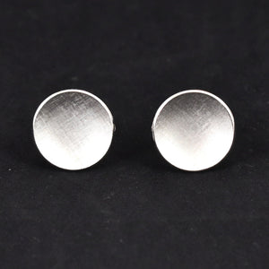 Silver Round Concave Cufflinks Cats Like Us