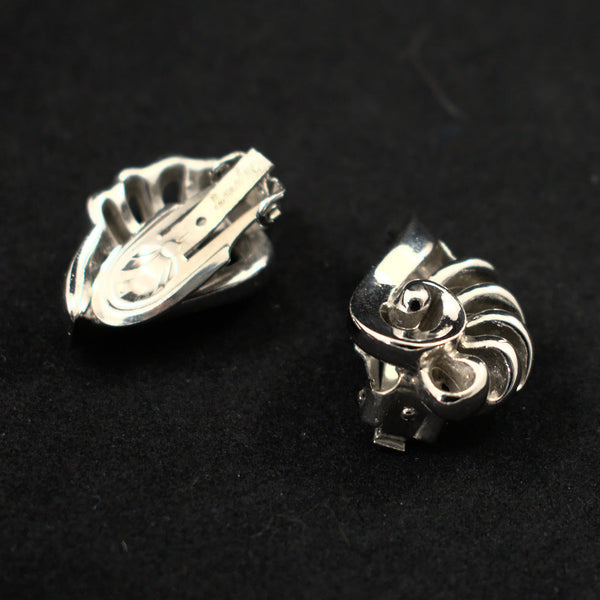 Silver Shell Swirl Vintage Earrings Cats Like Us