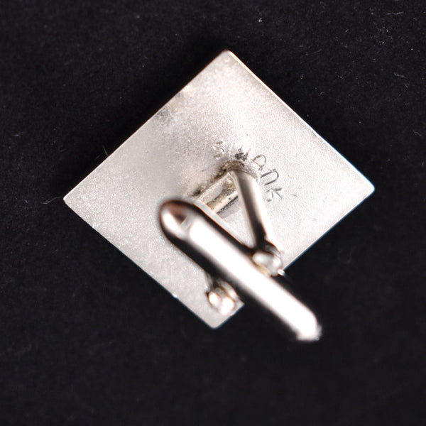 Silver Square Burst Cuff Links Cats Like Us