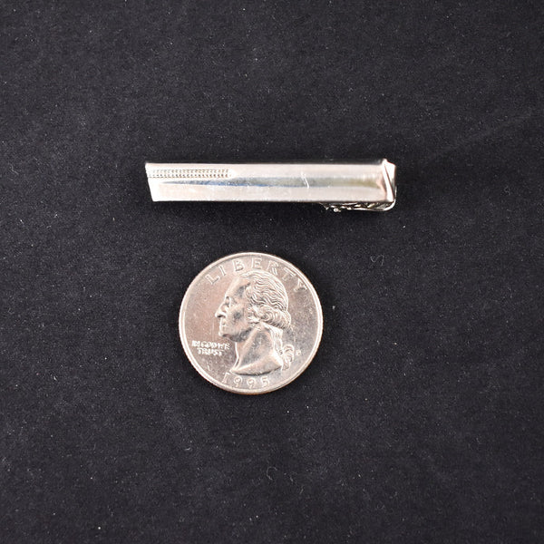 Silvertone Vintage Skinny Tie Bar Cats Like Us