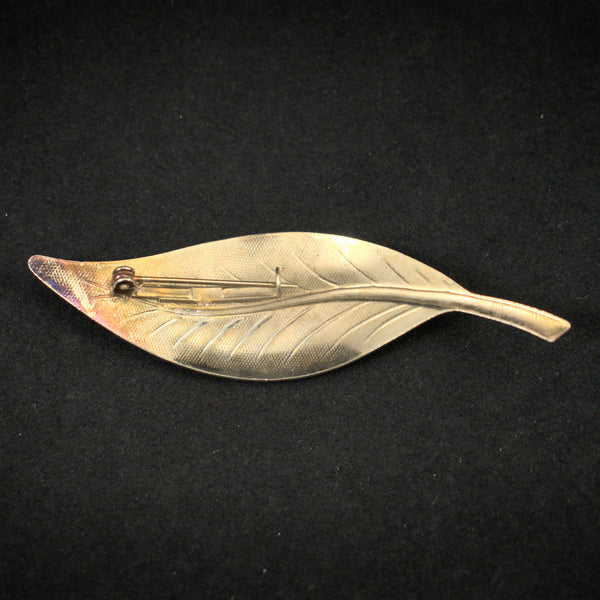 Simple Leaf Brooch Pin Cats Like Us