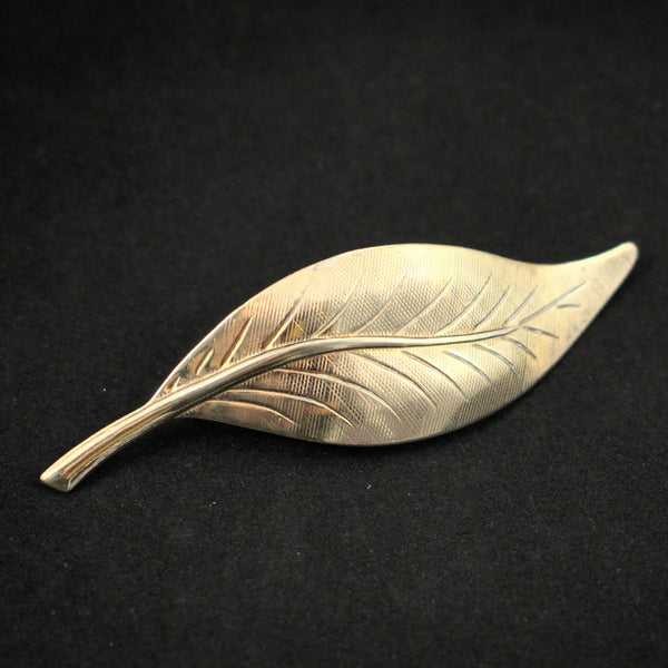 Simple Leaf Brooch Pin Cats Like Us
