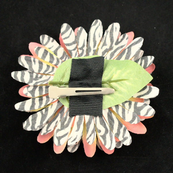 Small Peach Zebra Hair Flower Cats Like Us