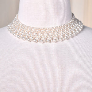 Small Pearl Collar Necklace Cats Like Us