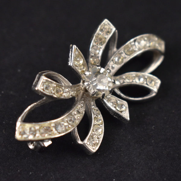 Small Rhinestone Bow Brooch Cats Like Us
