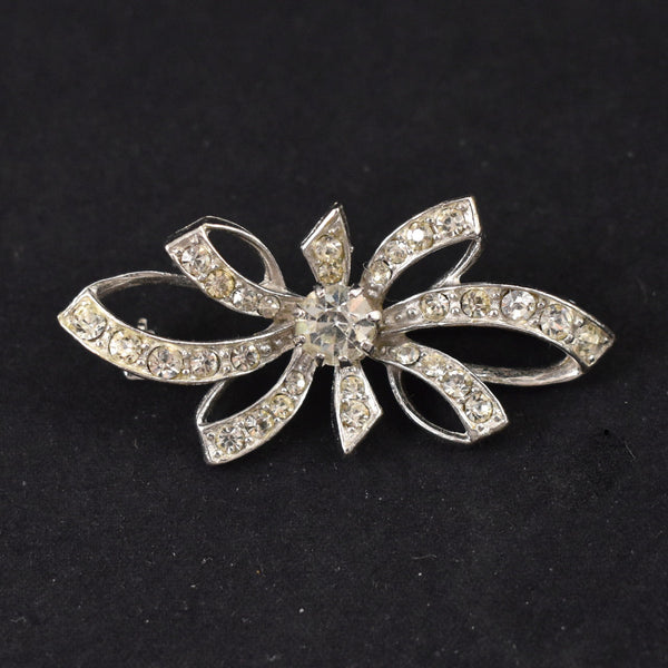 Small Rhinestone Bow Brooch Cats Like Us