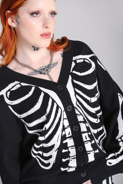 Snuggly Skeleton Cardigan Cats Like Us