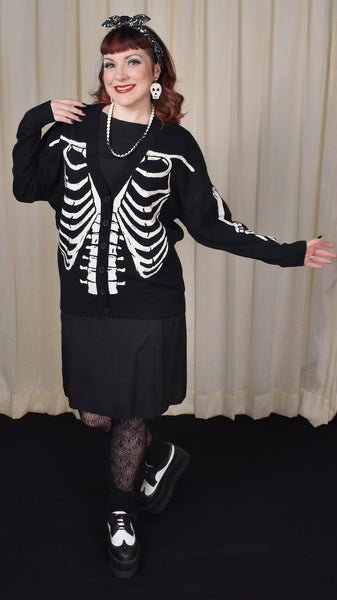 Snuggly Skeleton Cardigan Cats Like Us