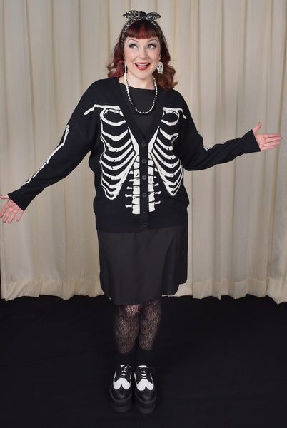 Snuggly Skeleton Cardigan Cats Like Us