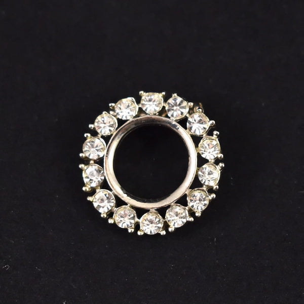 Sparkly Rhinestone Circle Pin Cats Like Us