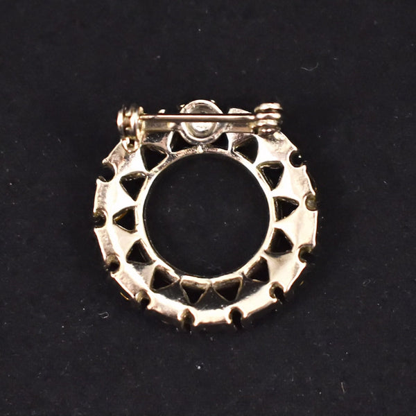 Sparkly Rhinestone Circle Pin Cats Like Us