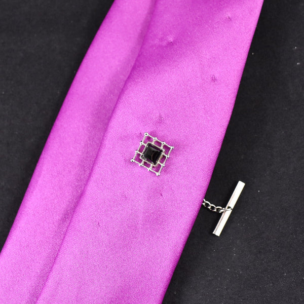 Square Vintage Cuff Links & Tie Set Cats Like Us