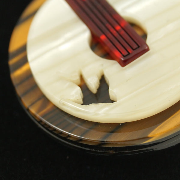 Stay Plucky Banjo Brooch Cats Like Us