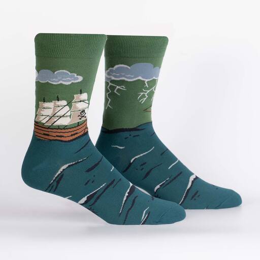 Stormy Seas Crew Socks Cats Like Us