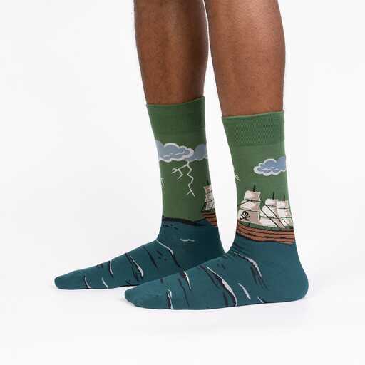 Stormy Seas Crew Socks Cats Like Us