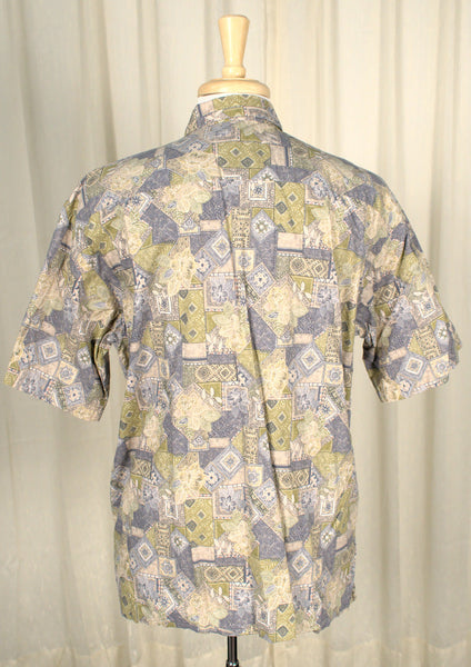 Subtle Floral Aloha Tiki Shirt Cats Like Us